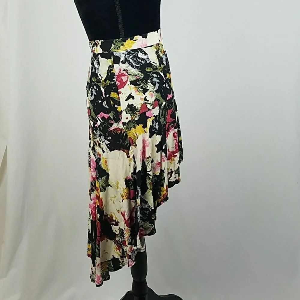 Kimchi Blue Urban Outfitter women 0 skirt‎ floral hi-low Asymmetrical